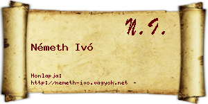 Németh Ivó névjegykártya