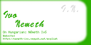 ivo nemeth business card