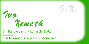 ivo nemeth business card